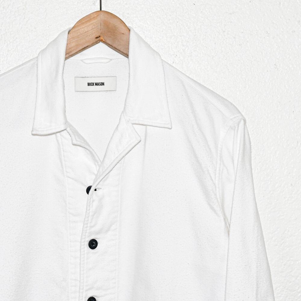 Buck Mason White Button-Front Work Jacket - Picture 5 of 10